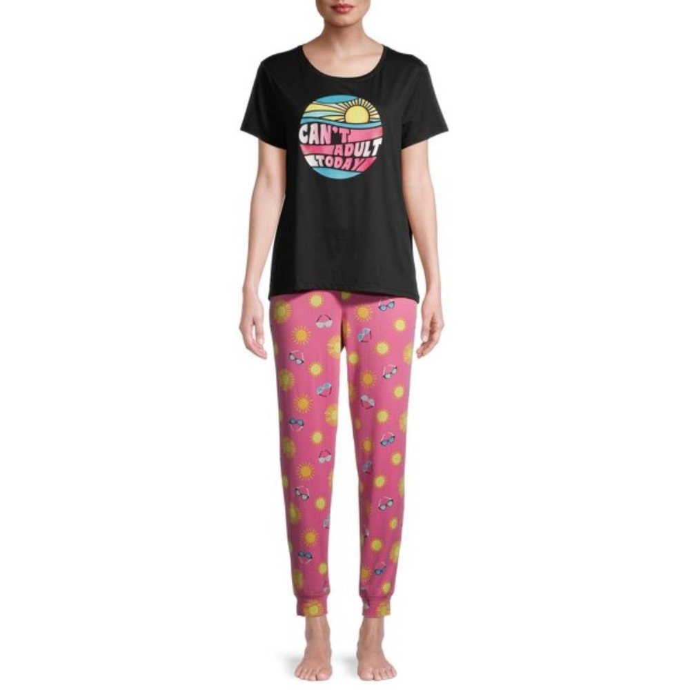Secret Treasures Short Sleeve T-shirt and Joggers Pajama PJ Set Size Small NWT